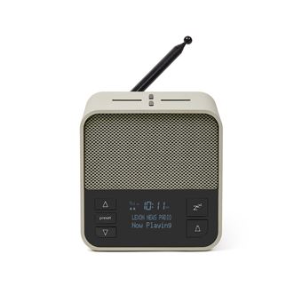 Radio-réveil sans fil Bluetooth Lexon Oslo News+ Vert kaki