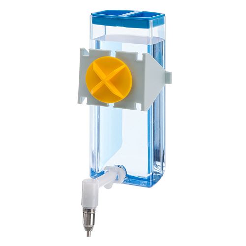 Ferplast Abreuvoir pour cochons d'inde et rats SIPPY 4674 MEDIUM, Bouteille d'eau distributeur pour rongeurs Capacité 300 cc, Système de fixation sur grillage métallique ou surfaces lisses, bec en acier inoxydable. 9,5 x 8 x h 20 cm - 0,3 L