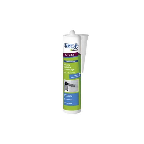 Mastic Silicone sanitaire SL241 NEC+ transparent 310ml x 5