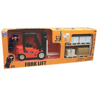 New Ray Forklift With Rack Set - 1