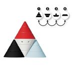 Moluk cônes de jeu pliables caoutchouc élastique 4 pièces multicolores