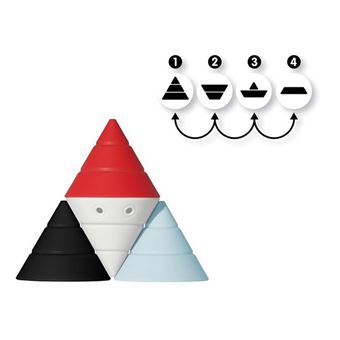 Moluk cônes de jeu pliables caoutchouc élastique 4 pièces multicolores