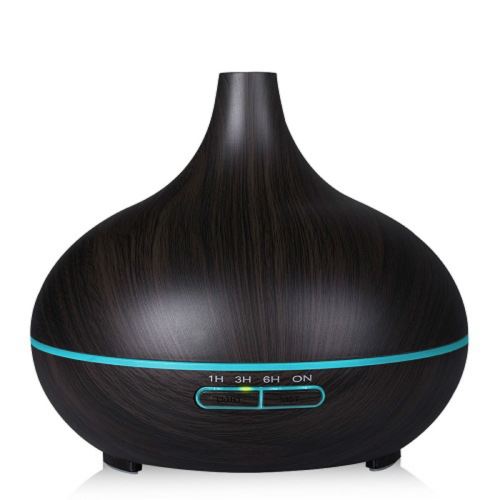 YOKULI - Humidificateur/Diffuseur Huiles Essentielles 300ml LED - Marron