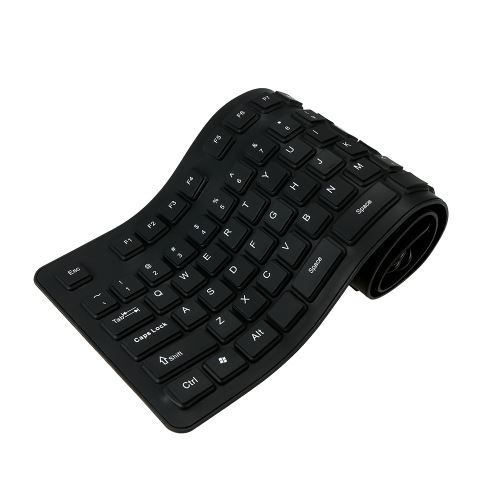 Docooler 108 Clés USB Silicone Flexible Pliable Clavier Imperméable Étanche à la Poussière USB Silencieux Clés Pour Portable Bureau Clavier