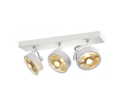 Kalu, 3 spots, qpar111 plafonnier, blanc mat. es111, max. 3x75w