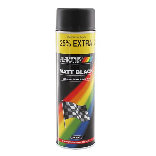 Motip Matt black paint 500ml 04006