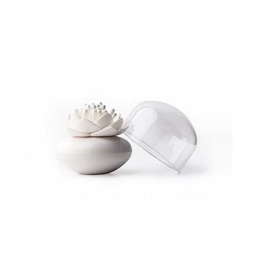 Support cotons tiges - Lotus Blanc
