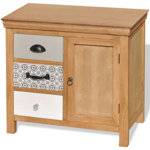 vidaXL Dressoir 65x35x60 cm massief eucalyptushout