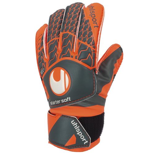 Gants gardien football Uhlsport Stater s gants gardien jr Orange taille : 8 réf : 40050