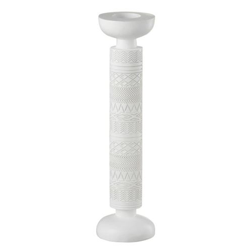 Paris Prix - Bougeoir Design colonne 42cm Blanc