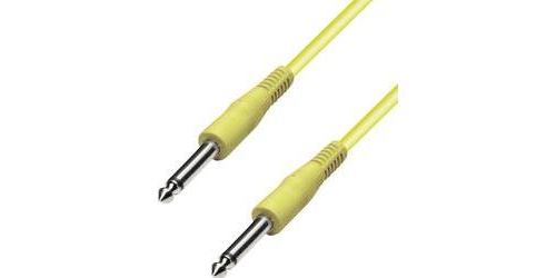 Câble instrument Paccs 2X J6.35mm 4M Jaune Câble jack jaune Jack 6,3 mm