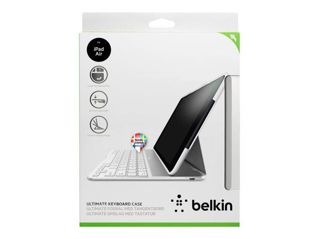 Clavier Bluetooth Belkin Ultimate AZERTY + Etui Pour IPad 2/3/4 - Argenté, Neuf