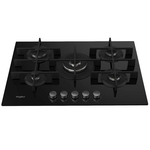 Whirlpool Gowl 758/Nb Fr - Table De Cuisson Au Gaz - 5 Plaques De Cuisson - Niche - Largeur : 56 Cm - Profondeur : 49 Cm - Noir