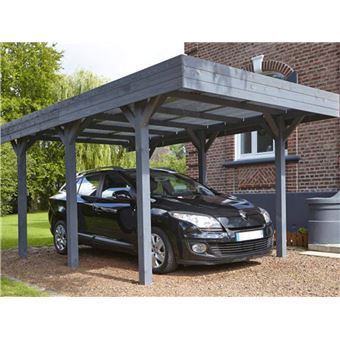 Carport Bois Double Y Carport 2 Voiture Brehat Toit Plat 40 8m Couvert