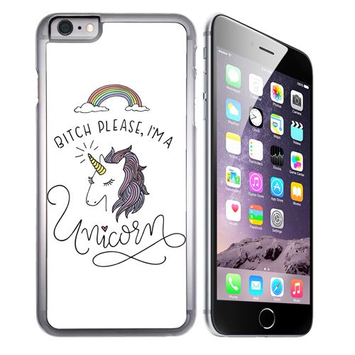 Coque pour iPhone 6 et iPhone 6S bitch please unicorn licorne