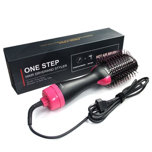 1000W Sèche-Cheveux Brosse 2 En 1 Redresseur De Cheveux Curler Peigne Électrique Sèche-Cheveux Brosse À Cheveux Rouleau Styler