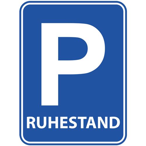 Folat panneau de stationnement ruhestand 44 x 33,5 cm carton bleu/blanc