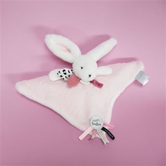Doudou pompon Doudou et Compagnie Happy blush Rose