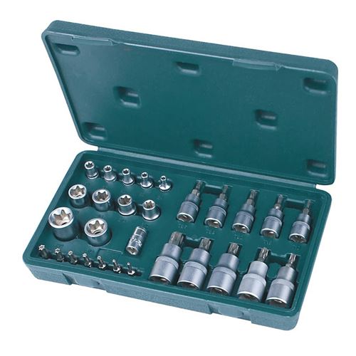Brüder Mannesmann Kit de douilles et embouts torx 29 pièces 189/29