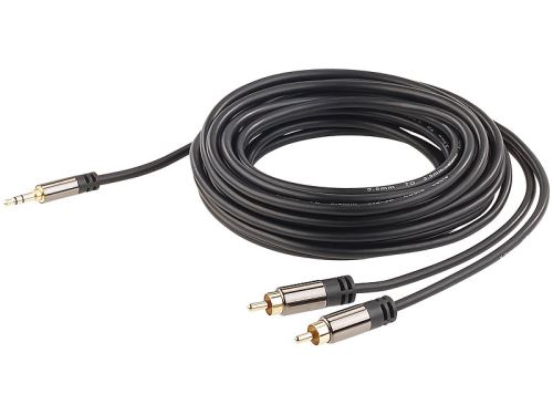 Câble stéréo Premium Cinch / Jack 3,5 mm mâle - 5 m