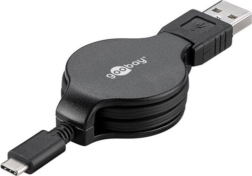 Câble USB type C avec enrouleur - 1 m