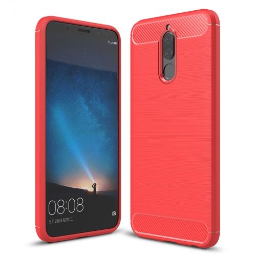 Huawei Mate 10 Lite Coque Protection TPU Effet Carbone Brossé Rouge ALS53506