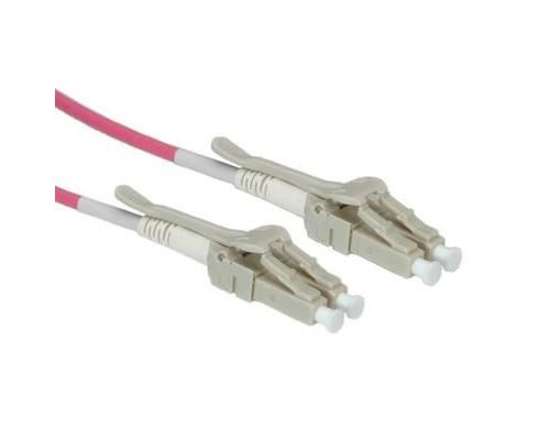 ROLINE Câble FO 50-125µm OM4, LC-LC, connecteurs Low-Loss, grande densité 0,5m, 0,5 m, OM4, LC, LC, violet,Grey,White