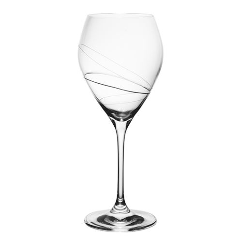 Verre à vin silhouette 32 cl en verre taillé (lot de 6) - Rona - Transparent - Cristallin