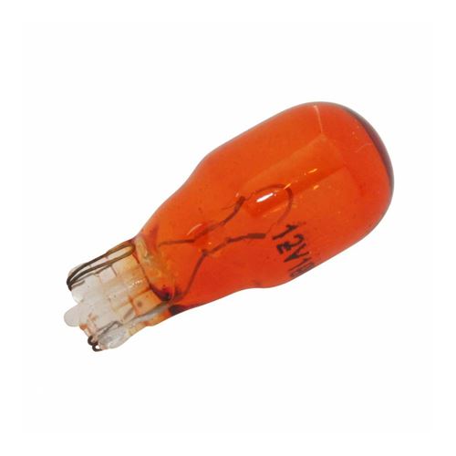 Ampoule-lampe 12v 10w norme t13 culot w2,1x9,5d wedge standard orange (clignotant) (boite de 10) -p2r-
