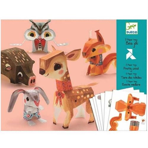 Pliage Collage Papier Les Animaux Djeco