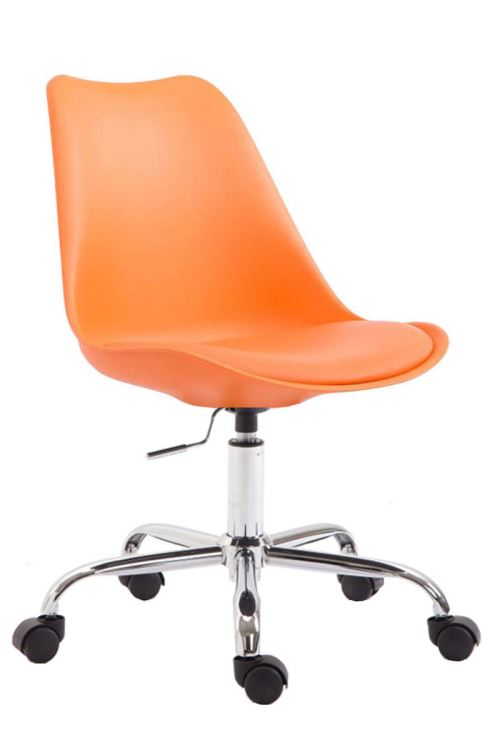 CLP Chaise de bureau Toulouse à coque en plastique , Orange