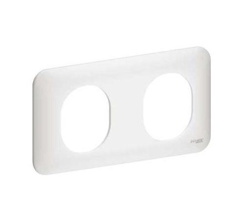 SCHNEIDER Ovalis Boite de 10 Plaques doubles blanc 2 postes horizontal - S260704 - Image 4
