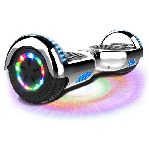 6.5 pouces Hoverboard avec Bleutooth,spécial roue LED,scooter électrique Auto-équilibré -Rose Chromé