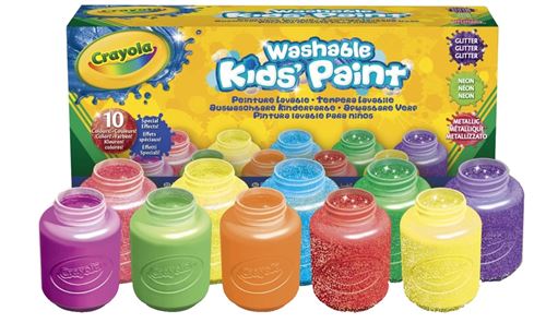 Crayola Silly Scents peinture lavable Special Effects 10-pièces