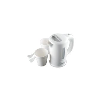Navaris Bouilloire de voyage - Mini bouilloire électrique inox 1100W 0,5 L  avec 2 tasses en plastique - Protection contre ébullition à vide :  : Cuisine et Maison