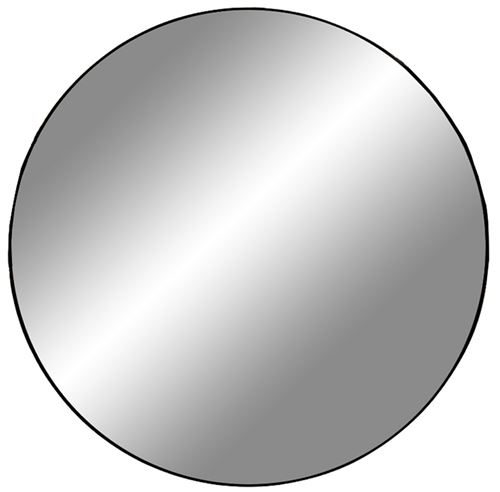 Miroir rond en acier noir - Ø100 cm -PEGANE-