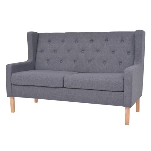 Canap&eacute; &agrave; 2 places Tissu Gris - VIDAXL