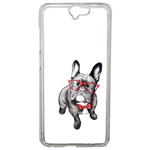 Coque Bulldog Français À Lunettes Compatible One A9 Transparent