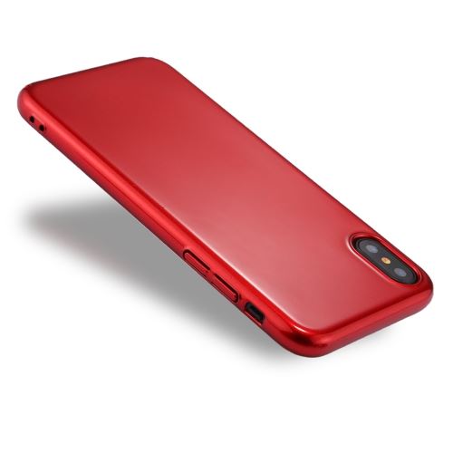 Iphone X / Xs Coque Protection Plastique Electroplating Rouge Als80257