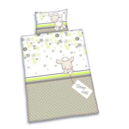 Herding 2495091063 Parure de Lit avec Imprimé Petit Mouton en Coton Multicolore 100 x 135 cm