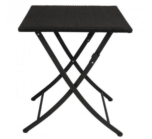 Table carrée pliante rotin PE Bolero 600 mm