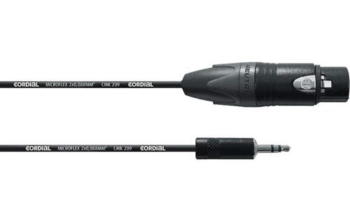 Cordial Noir Câble Audio Xlr Femelle Vers Mini-Jack - 1,5 M - Image 3