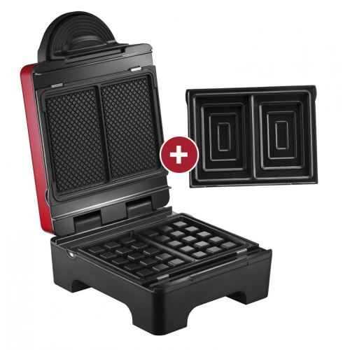 Lagrange 029 412 tarti gaufre + croque monsieur capot en bakélite rouge 32 cm
