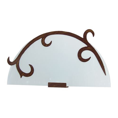 Lys verre applique tôle et fil acier 30x25x12 cm noir tosel 30347