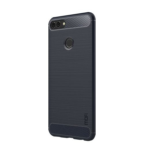 Huawei Enjoy 7s Coque Protection Tpu Effet Brossé Bleu Als89651