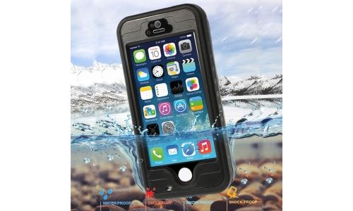 Coque Redpepper iPhone 5S/SE coloris noir étanche et antichoc