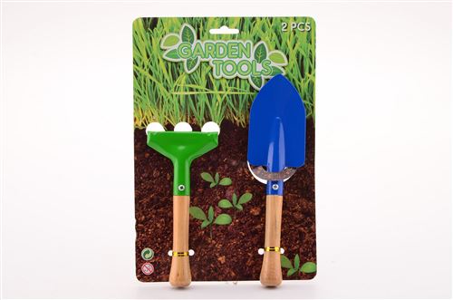 Outils de jardin 2 parties sur carte