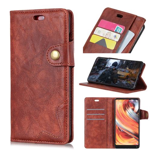 Etui en PU s shape marron pour votre Huawei Honor 10 Lite/P Smart (2019)