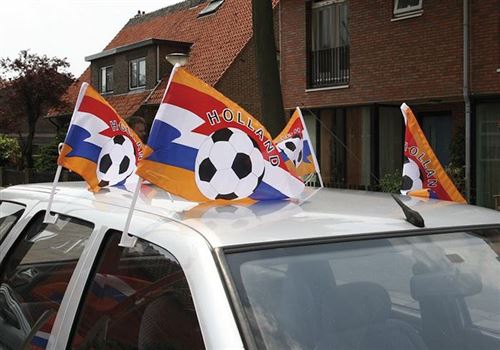 Drapeau de voiture OLE OLE HOLLAND 45x28cm par 6 pièces