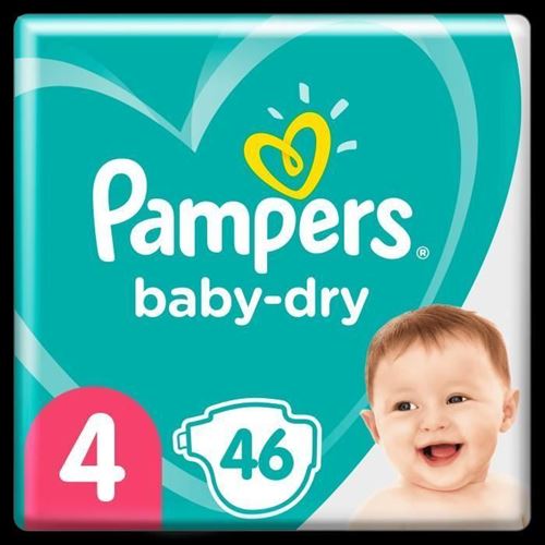 Pampers Baby-dry Taille 4, 46 Couches